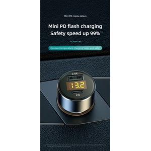NATEFEMIN Rapide & Chargeur de Voiture Safe pour tous les appareils Double Ports, puces intelligentes, protection sur-courante
