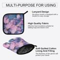 thumbnail image 3 of Yayeee Oven Mitts and Pot Holder Set of 4 Heat Resistant Kitchen Gloves Baking Hot Pad, Watercolor Pink Marble Pattern, 3 of 5