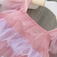 thumbnail image 5 of Girls Dresses Tulle Toddler Fly Sleeve Rainbow Tulle Ruffles Princess Dance Party Clothes Dress Casual Little Girl Dress for 2-3 Years, 5 of 9