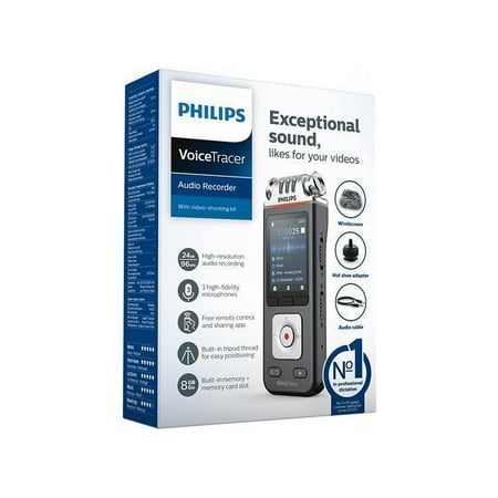 Philips - VoiceTracer DVT7110 Audio with Video Recorder - Silver