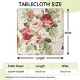 thumbnail image 2 of Pioneer Flower Floral Print Pattern Square Fitted Tablecloth with Elastic Edge,Square Table Cover,Washable Elastic Table Cover for Home Kitchen Party Decor 36"x36", 2 of 6
