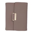 thumbnail image 1 of Cartera delgada para mujer, informal, cómoda, con tres pliegues, organizador portátil pequeño Marrón, 1 of 9