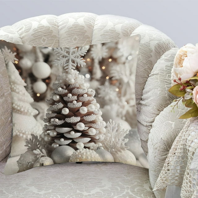 Decoraciones navideñas, adornos navideños, regalos navideños, funda de almohada navideña de 18 x 18 pulgadas, 1 pieza, funda de cojín de muñeco de nieve de invierno, funda de almohada navideña para so