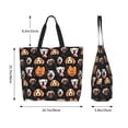 thumbnail image 5 of Bingfone Canvas Tote Bag for Women with Inner Pocket Aesthetic Cute Shopping Tote Bags Reusable Grocery Bags- Different Breeds Of Dogs, 5 of 8