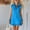 Sky Blue, variant on Wovilon Women's Sleeveless Button Down Shirt Dress with Ruffle Trim and Chest Pockets, V-Neck Collar Casual Summer Mini Tank Dress, Cotton Linen Blend Tunic for Beach Vacation
