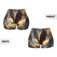 thumbnail image 3 of Sikiie Golden Sky Bald Eagle Print Workout Shorts Women Scrunch Butt Gym Shorts Seamless High Waist Tummy Control Yoga Biker Athletic Shorts, 3 of 5
