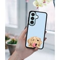 thumbnail image 5 of WIRESTER Shockproof Soft Rubber Cover Case for Samsung Galaxy S26+ / S26 Plus 6.7" 2026, Animal Winking Golden Retriever On Light Blue Background, 5 of 5