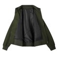 thumbnail image 5 of Lovzfmll Men's Baseball Jacket, Solid Color Stand Collar, Outdoor Zip Up with Pockets, Casual Sportswear, Fall Jackets for Men, 5 of 9