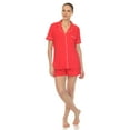 thumbnail image 1 of White Mark Women's Solid Short Pajama Set, 1 of 6
