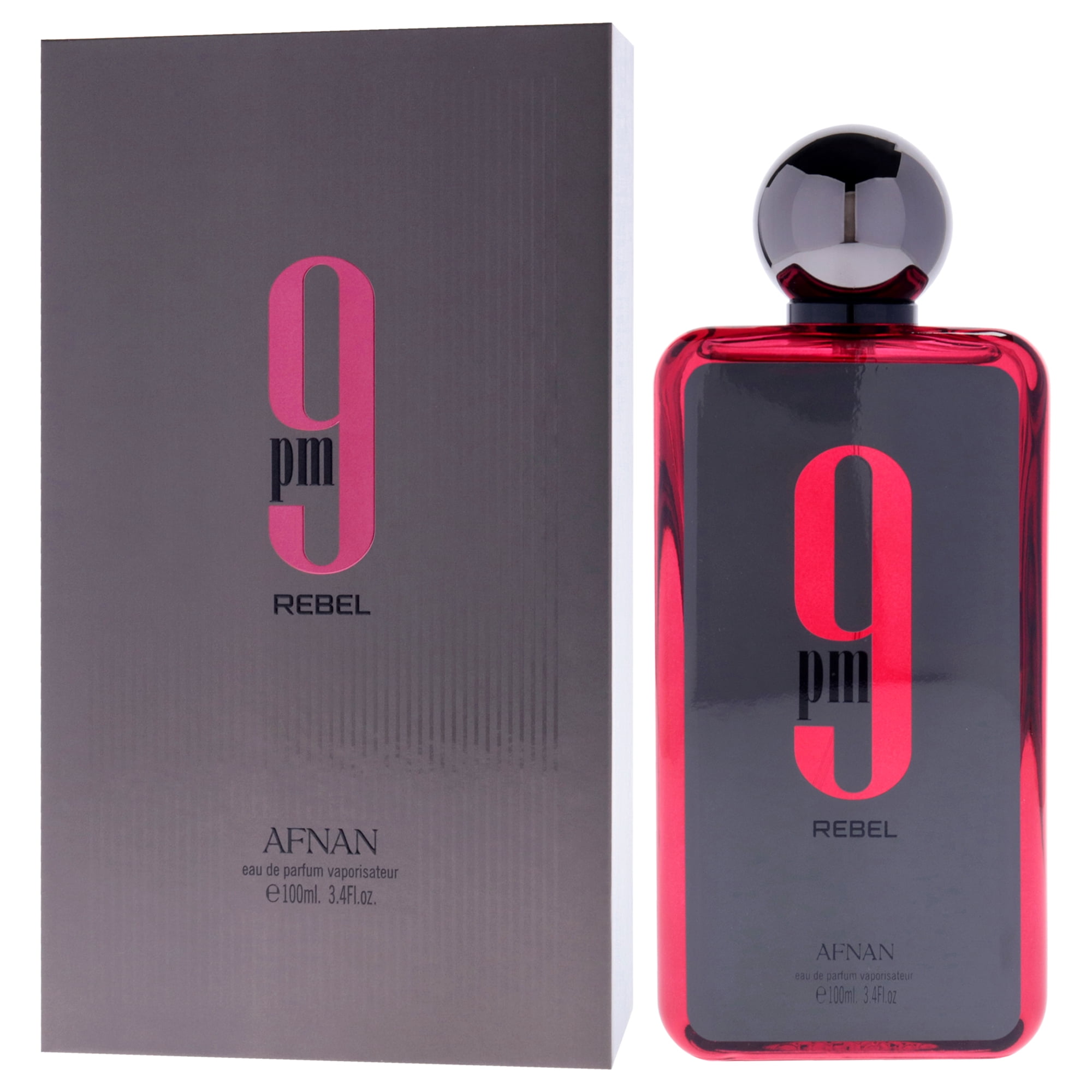 Afnan, 9 PM Rebel Unisex Eau de Parfum Spray, 3.4 oz, Aromatic