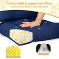 thumbnail image 5 of Millsilo Outdoor Rocking Chair Cushion Set 38" x 17" x 3", Waterproof Patio Chair Cushions with Non-Slip Bottom & 6 Ties, Tufted High Back Seat & Back Cushions, Blue, 5 of 7