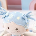 thumbnail image 3 of First Baby Doll Plush Rag Doll Sleeping Cuddle Buddy Doll Soft Baby Doll for Girls Wear Star Blue Sleeveless dress 13", 3 of 10