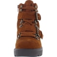thumbnail image 2 of WHITE MOUNTAIN Womens Brown Lace Comfort Lug Sole Buckle Accent Day Time Round Toe Block Heel Zip-Up Hiking Boots 8 M, 2 of 5