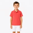 thumbnail image 3 of LittleSpring 2T Pique Polo Shirts for Boys Short Sleeve Golf Shirt Toddler Girl School Uniform Tops Orange Pink, 3 of 6
