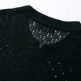thumbnail image 7 of Mens Knit Short Sleeve Polo Shirts Casual V Neck Hollow Out Pullover Loose Solid Color Golf Blouse, 7 of 7