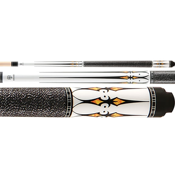 McDermott Lucky L40 Maple/Linen Wrap Pool/Billiard Cue-White /Nat & Black Points