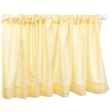 Seed Sprout Basics Gingham Window Valance, Yellow