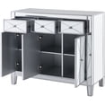 thumbnail image 3 of SEI Furniture Mirage 3 Door Mirrored Glass Sideboard in Matte Silver, 3 of 14