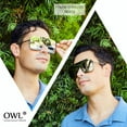 thumbnail image 6 of OWL Oversized Sunglasses for Women Men UV400 Lens Flat Mirror Top Rimless Eyewear, 6 of 8