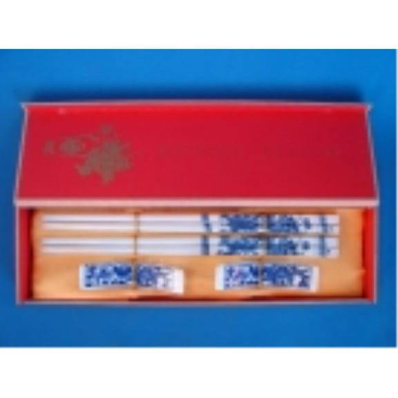 Porcelain Chopsticks with Pictures of Blue Dragons