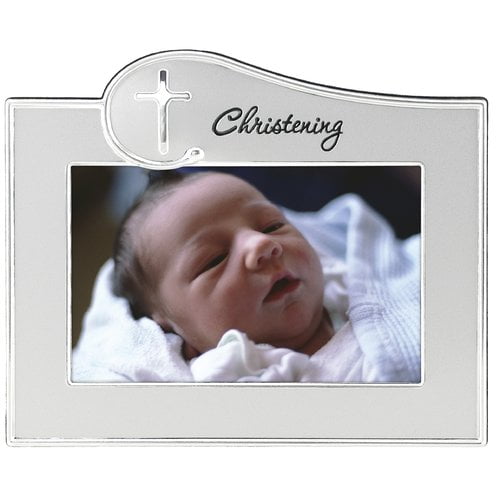 Malden Int Designs 4x6 Religious Picture Frame Christening Stamped