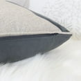 thumbnail image 4 of Holiday Reindeer Velvet Accent Pillow 20x20 – Gray and White with Insert, 4 of 6