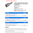 thumbnail image 2 of Engine To Heater Heater Hose Connector - Compatible with 2001 - 2006 Chevy Silverado 3500 2002 2003 2004 2005, 2 of 2