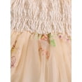 thumbnail image 6 of Bagilaanoe Newborn Baby Girl Summer Rompers Dress Flower Embroidered Fly Sleeve Bodysuits + Headband 3M 6M 12M 18M 24M Infant Tulle Patchwork A-line Dresses, 6 of 9
