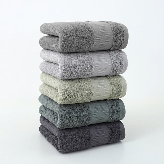 Hiroekza 100% Cotton Wash Cloths - 5 Pcs - Spa & Salon Quality - Ring Spun Cotton Face Cloths - Soft & Absorbent Washcloths for Body, Beauty, Home, Gym - Fingertip Towels Set - 28"x13", Platinum