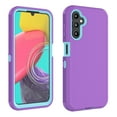 thumbnail image 2 of eBizware for Samsung Galaxy A14 5G Case, Shockproof Heavy Duty Armor Rugged Rough Hard Plastic Rubber Silicone Bumper 2-Layer Hybrid Protective Cover Case for Samsung Galaxy A14 5G, Purple, 2 of 9