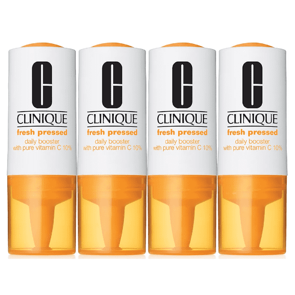 Fresh Pressed Daily Booster with Vitamin C 10 Percent by Clinique for Women - 4 x 0.29 oz Treatment