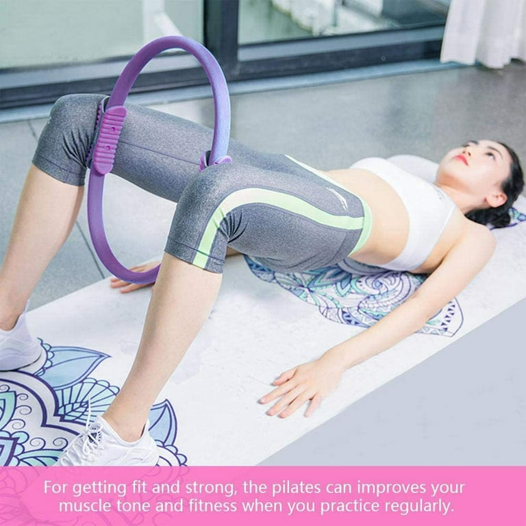 Anillo de pilates, círculo mágico de fitness, accesorios de fitness para  tonificar muslos, abdominales y piernas (morado)
