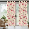 thumbnail image 5 of Outdoor Curtains for Patio Waterproof, Pink Flamingo Outdoor Privacy Panels Grommet, Summer Animals Rustic Blackout Outside Curtains for Porch/Cabana/Pergola/Gazebo 54"x84", 1 Panel, 5 of 8