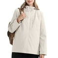 thumbnail image 1 of knqrhpse Fall Jacket Women's Spring And Autumn Thin Outdoor Mountaineering Wear Quick Drying Breathable Windproof Single Layer Coat Hardshell Jacket Womens Coats Tops For Women Casual Fall White XXL, 1 of 6