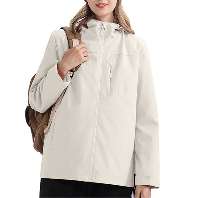 knqrhpse Fall Jacket Women's Spring And Autumn Thin Outdoor Mountaineering Wear Quick Drying Breathable Windproof Single Layer Coat Hardshell Jacket Womens Coats Tops For Women Casual Fall White XXL