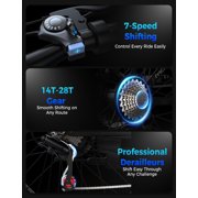 PostJoy Electric Bike, 1200W Peak Motor,26 Tire 55 Miles 25MPH Commuting Electric Mountain Bike,48V10A 480Wh Battery Electric Bicycle for Adults 7 Speed