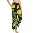 thumbnail image 2 of Kll Womens Lemon Fruits Flowers Leaves Print Pajama Pants Soft Pajama Bottoms For Women Cozy Lounge Pants, 2 of 9