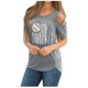 thumbnail image 1 of Camiseta estampada con estilo para mujer, blusa de manga corta, cuello redondo, camisetas informales OAVQHLG3B Store lin121212, 1 of 4