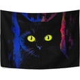 thumbnail image 3 of Coolnut Black Cat Tapestry Washable Polyester Art Wall Hanging Blanket for Living Room Bedroom Dorm Party, 80 x 60 Inch Home Decor Gifts, 3 of 7