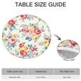 thumbnail image 6 of Pioneer Flower Floral Print Pattern Round Fitted Tablecloth with Elastic Edge,Dining Table Cover Waterproof,Outdoor Round Tablecloth for Camping,Dining,Indoor and Outdoor, 6 of 7