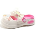 thumbnail image 4 of KKBOTIVE Cute Clogs Slipper for Girls with Fashion Bowknot Summer Indoor Outdoor Shoes Casual Sandals Beach Shower Dress Up Shoe, White Size: 15-16 Years, 4 of 9