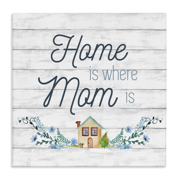 Stupell Industries French Country Floral Where Mom Is Canvas Art, 17 x 17, by Conrad Knutsen