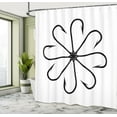 thumbnail image 5 of Ambesonne White Shower Curtain, Fishing Hook, 69"Wx84"L, White and Black, 5 of 5