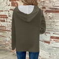 thumbnail image 4 of NMMUED Hoodies Women Womens Waffle Knit Top Oversized Hoodie Hooded Sweatshirt Women Hooded Top Womens Hoodies Pullover Loose Fit Hoodie Gray XXL, 4 of 9