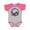 Baseball Heather and Hot Pink, variant on 250th Years of the U.S.A. Fourth of July American Bald Eagle Boys or Girls Baby Bodysuit