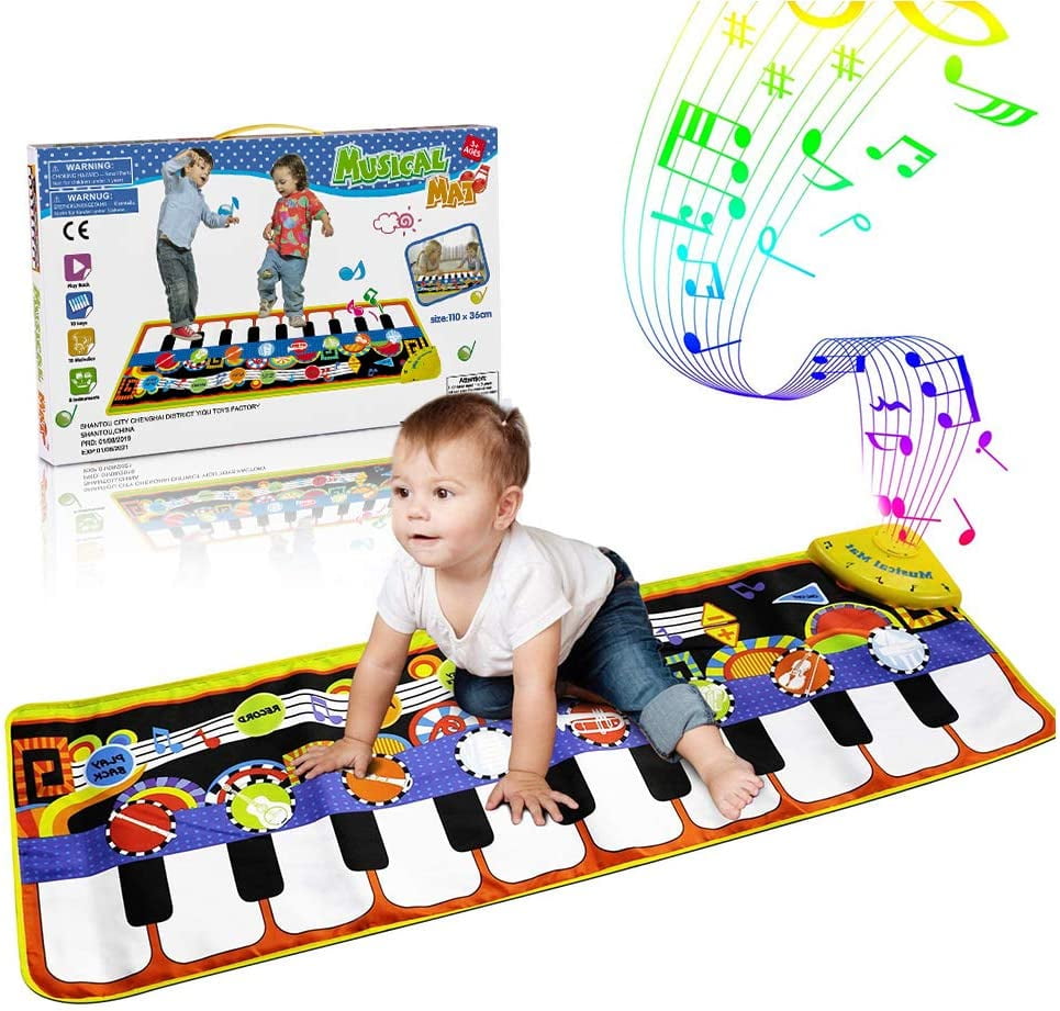 Toddlers Portable Floor Piano Mat with 10 Keys, Infants Details about   Piano Mat for Kids 