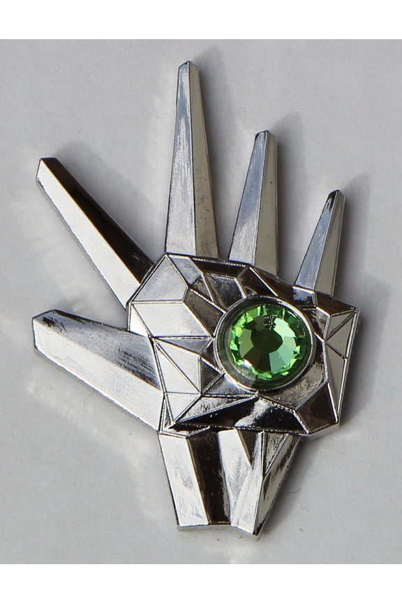 Logan's Run Brooch Green Life Clock Crystal / Micheal York Metal Lapel Pin