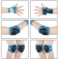 thumbnail image 5 of Kids Protective Gear Set, Knee and Elbow Pads with Wrist Guards 3 in 1 for Bike, Cycling, Roller Skating, Rollerblading Scooter, Skateboard, Inline Skating, Hover Boards(Blue), 5 of 7