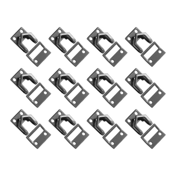Uxcell 12set Hooks and Eyes Closure Set 8mm Metal Hook and Eye Sewing Clasp Snaps Fasteners for Clothing Bra Trousers Pants DIY Craft, Gunmetal
