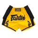 thumbnail image 1 of Fairtex Slim Cut Muay Thai Boxing Shorts - BS1701 (Yellow/Black, Medium), 1 of 7